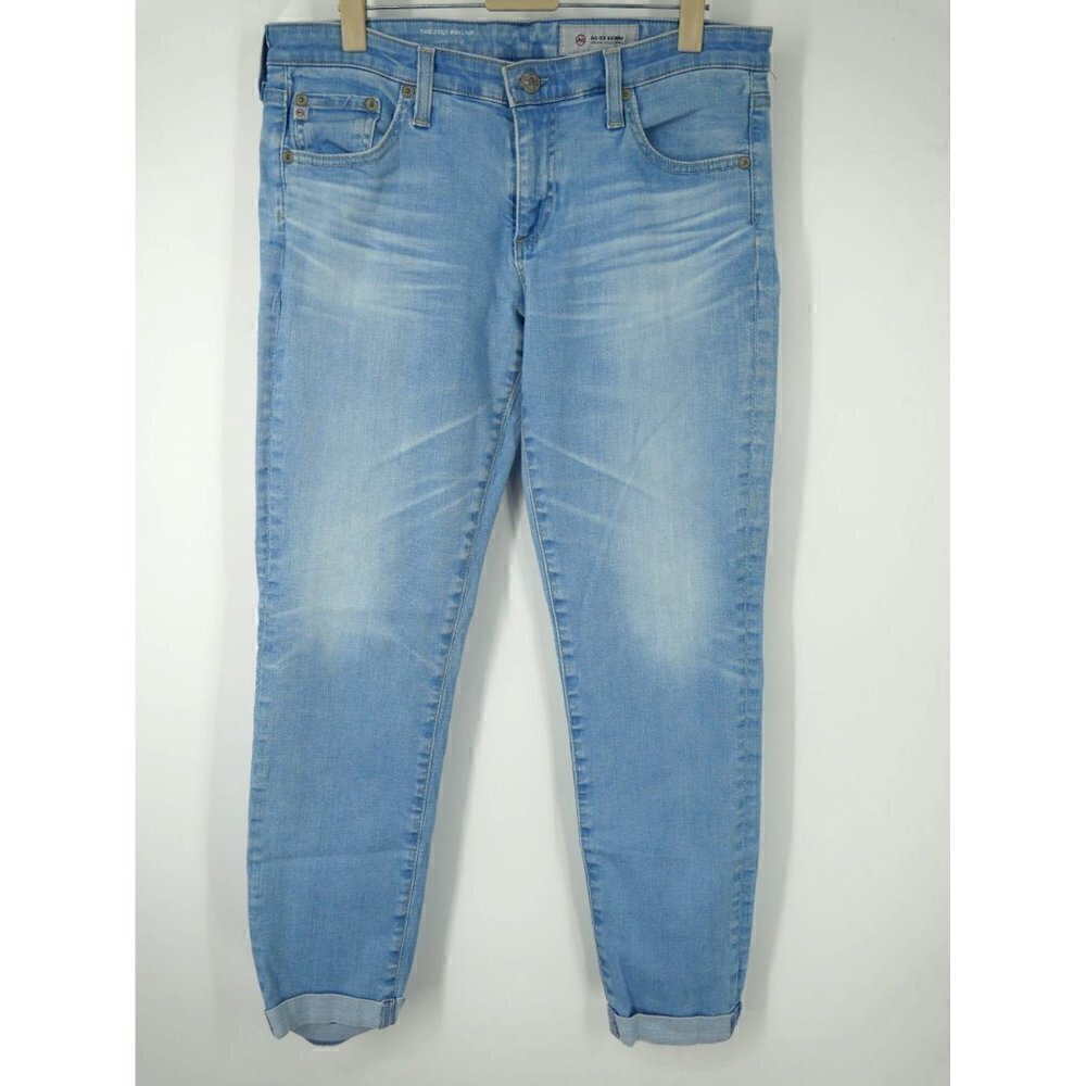 AG‎ Adriano Goldschmied The Stilt Roll Up Jeans in Light Blue 30